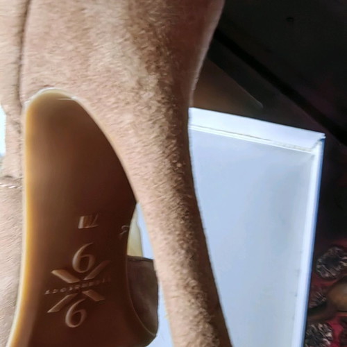 Suede leather pumps used, beige, size 37