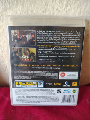 L.A. Noire PS3 game complete edition