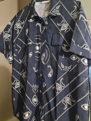 KRVN shirt like new, unisex, black and blue