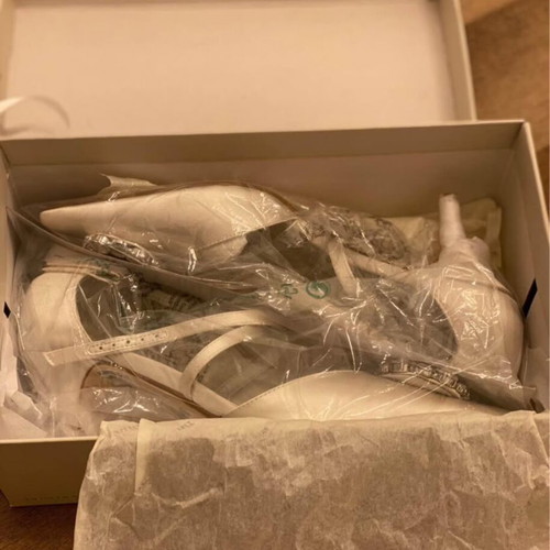 Dune London pumps new, bridal, size 39, satin with rhinestones