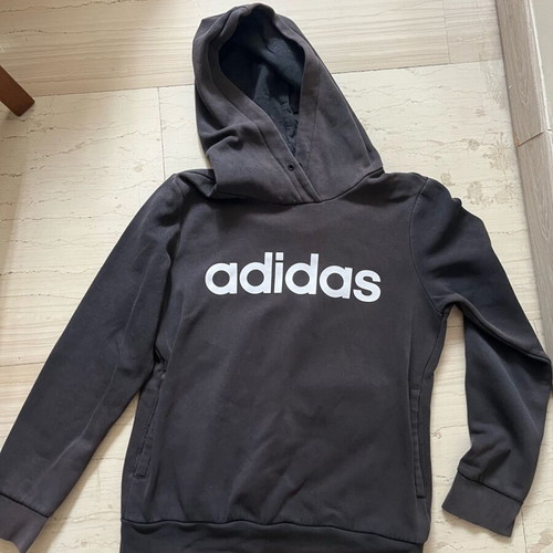 Adidas black hoodie for boys like new