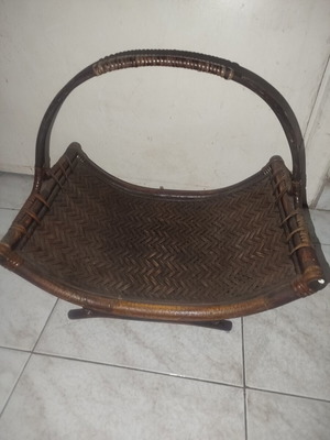 Bamboo newspaper holder used, no damage