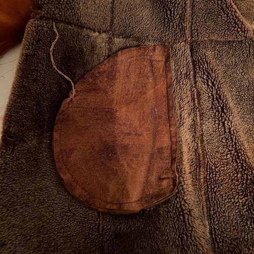 Leather women's coat like new, brown, size small