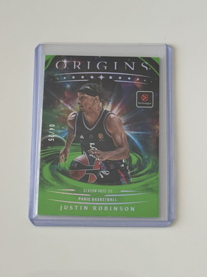 2025-26 Origins Euroleague Justin Robinson Base Set Green Prizm card new