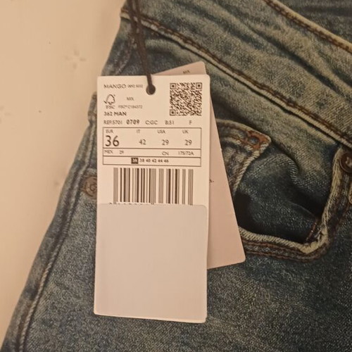 Mango men's slim fit jeans, blue