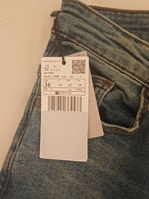 Mango men's slim fit jeans, blue