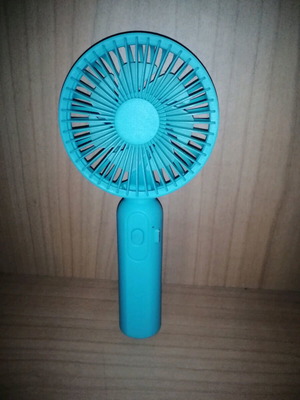 Mini ανεμιστηράκι μπλε χωρίς καλώδιο με μπαταρία, σαν καινούργιο