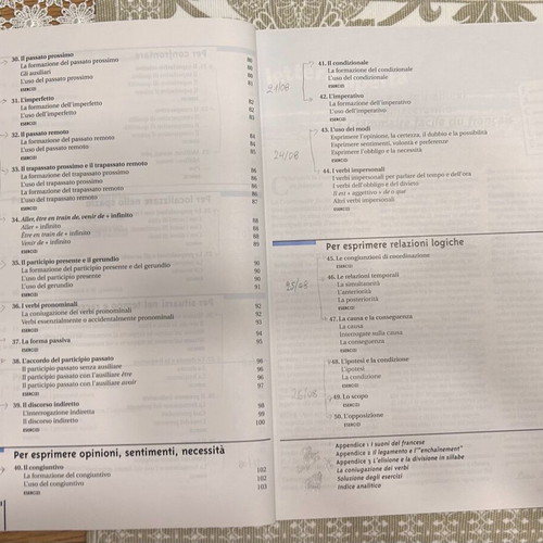 Grammaire facile du français language learning book used, Italian edition