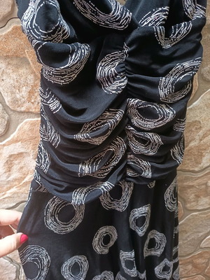 Dress one size like new, black with white glitter