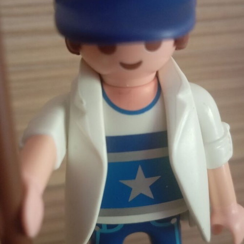 Playmobil Atromitos football fan figure with flag and cap