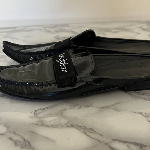 Byblos Vintage leather shoes size 39 used, black patent