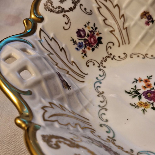 Porcelain plates set from Germany like new, hand-painted with 24k gold