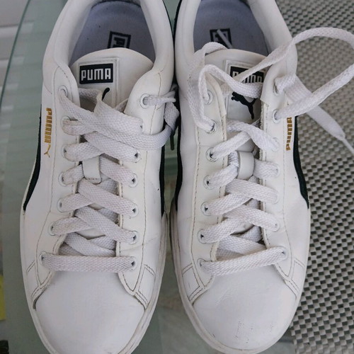Puma athletic shoes like new, size 38.5, white