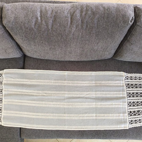 Handmade wedding towel with lace like new