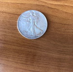 Silver half dollar coin 1944 used