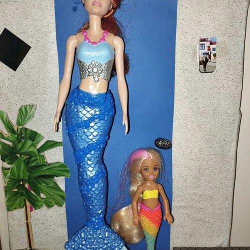 Barbie mermaids used, Barbie made to move and Chelsea