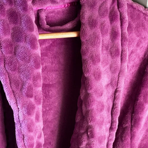 Fleece robe bathrobe new pink fuchsia