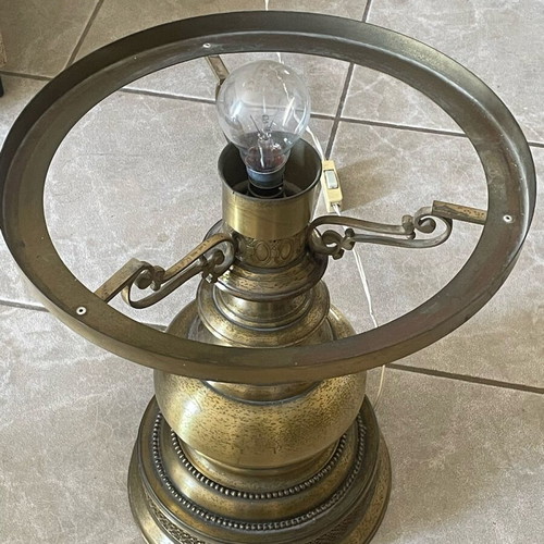 Bronze table lamp used, vintage