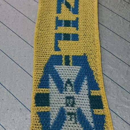 Brazil decorative wall scarf, knitted cotton with lycra