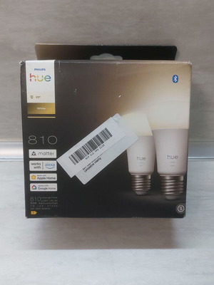 Philips Hue White E27 Smart LED Bulbs pack of 2, new
