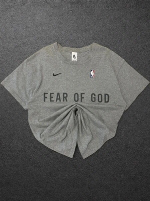 Nike x Fear of God NBA Warm Up T-Shirt L like new, grey heather