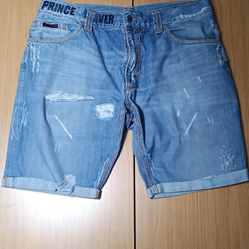 Prince Oliver men's denim bermuda shorts used, size L, blue
