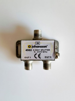 Johansson 4502 διακλαδωτής 2 δρόμων για επίγεια και δορυφορική TV