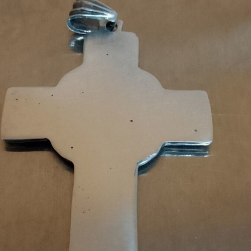 Silver-gold cross 950 and 585 handmade from Mount Athos, like new