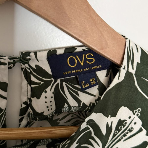 Summer dress OVS fashion size EUR 36 like new, white and green print