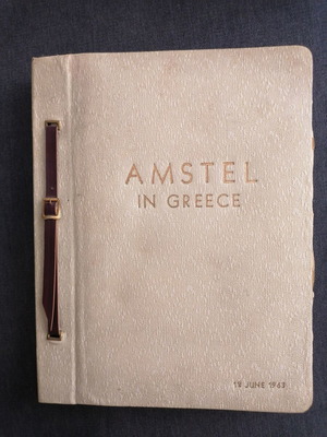 Amstel album with newspaper clippings from 1963 factory opening used