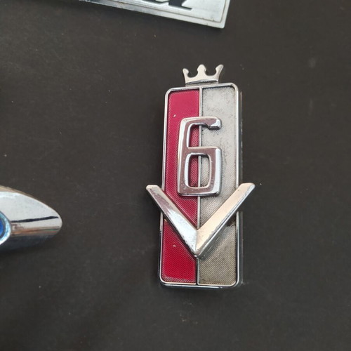 Ford Taunus car badges used, 5 pieces from 1960s