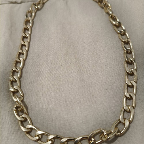 Chunky gold necklace vintage statement piece used