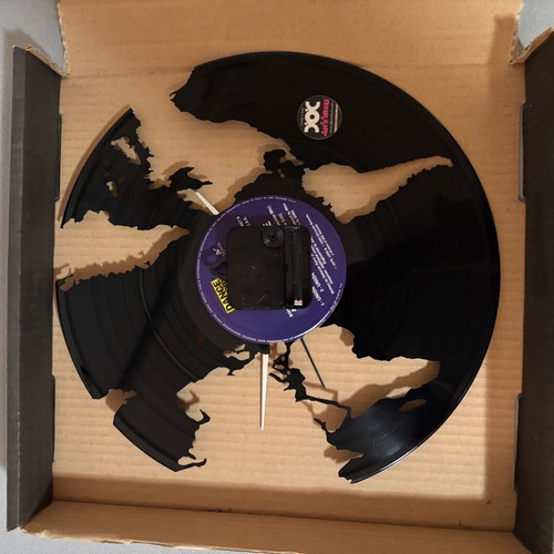 DOC vinyl wall clock new, earth theme