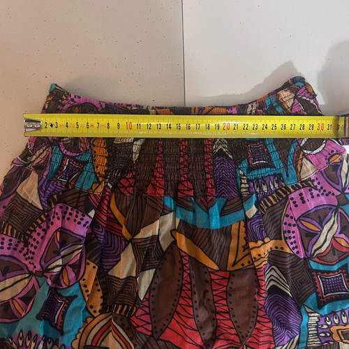 Carabatti Y2K skirt with multicolored geometric pattern, size S, new