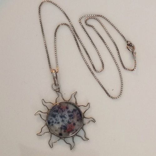 Silver 925 sun necklace used