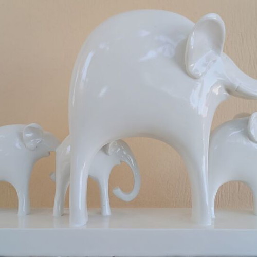 Decorative white elephant figurines new