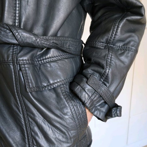 Leather jacket unisex medium like new, vintage, black