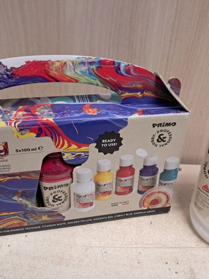 Pouring set 5 colors and 1 base new