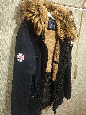 Long jacket used, dark blue, size large