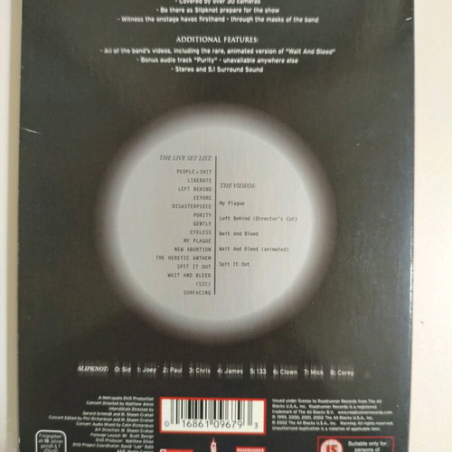 Slipknot DVD Disasterpieces like new