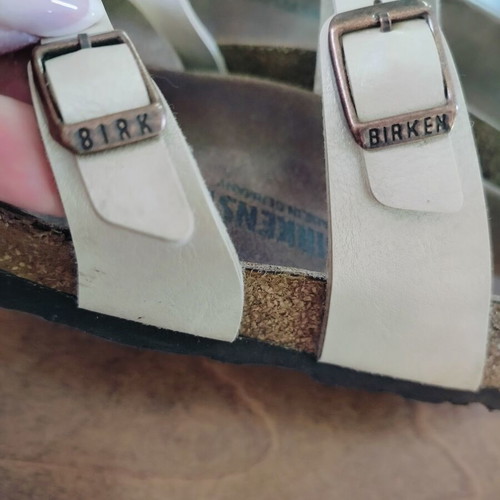 Birkenstock Mayari sandals size 38 narrow fit, like new, beige