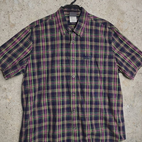 Jack Wolfskin men's short-sleeve plaid shirt, multicolor, size L