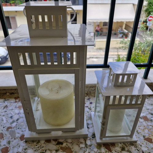 White lanterns like new, ideal for decoration