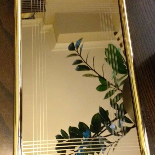 Decorative serving tray new silver-plated/gold-plated with mirror