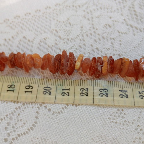 Amber necklace vintage 1970's handmade, like new, multicolor
