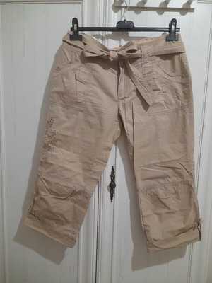 Crop pants refurbished, beige, size M 38 10