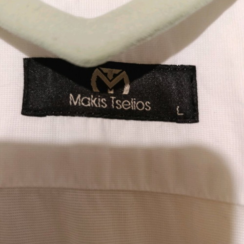 Makis Tselios Fashion men's white shirt like new, slim fit