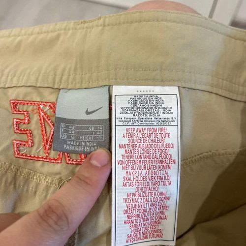 Nike Y2k Micro Mini Skirt used, beige, size 42