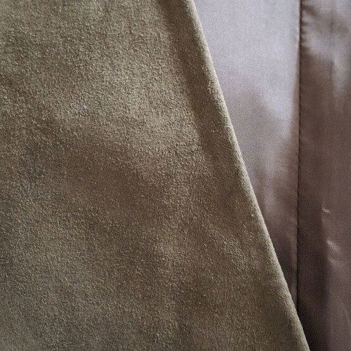 Baumler men's vintage suede texture vest like new, green/khaki XL