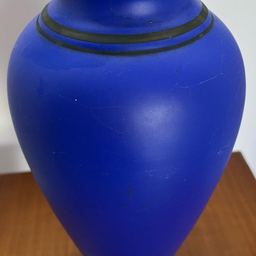 Decorative vase used, blue color